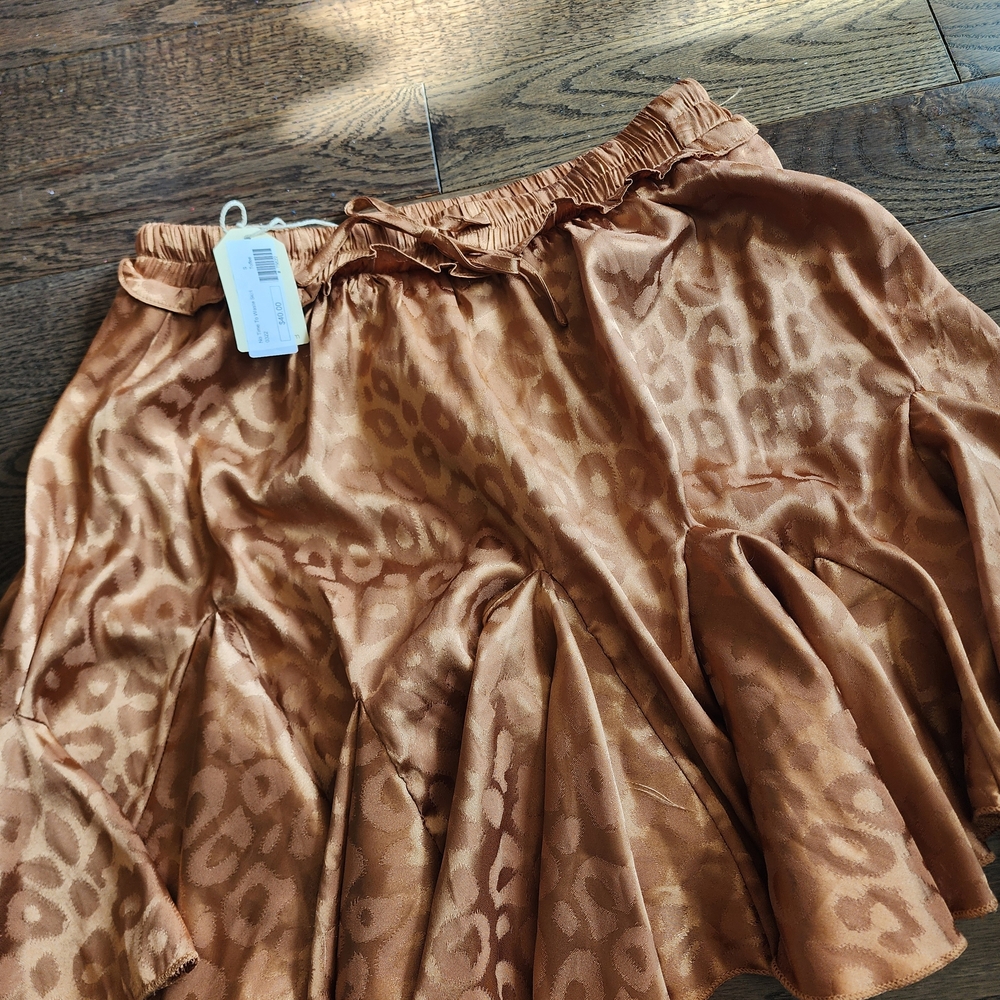 JODIFL Animal Print A-Line Skirt in Copper
